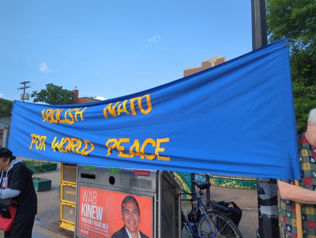 Winnipeggers demonstrate against NATO-led militarization of Canada